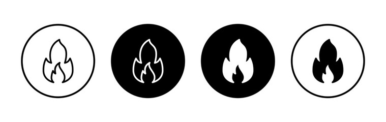 Fire icon symbol for apps and websites. fire sign and symbol
