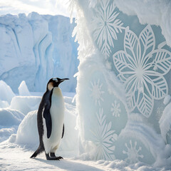 Obraz premium emperor penguin in antarctica