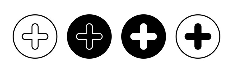 Obraz premium Plus icon symbol for apps and websites. Add plus sign and symbol