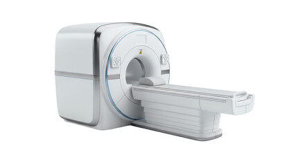 Detailed MRI Machine Isolated on Transparent Background Modern Medical Scanning Equipment in White Clean Design Diagnostic Imaging Health Technology Illustration
