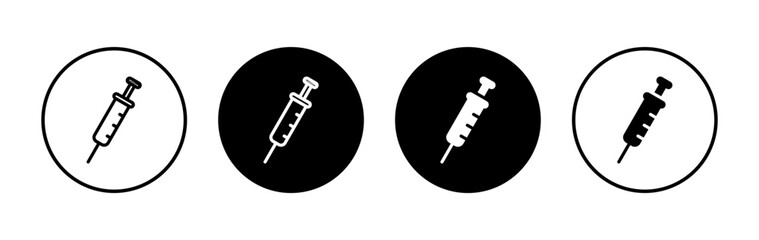 Syringe icon symbol for apps and websites. injection sign and symbol.vaccine icon
