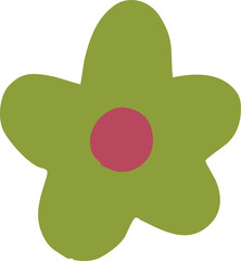 DOODLE ABSTRACT FLOWER SHAPE