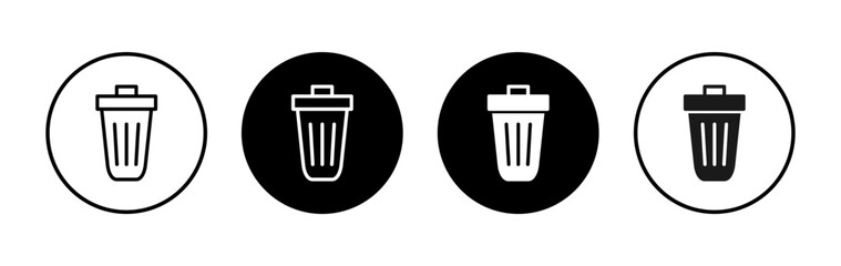 Trash icon symbol for apps and websites. trash can icon. delete sign and symbol.