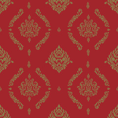 Damask seamless pattern background. Vector classical luxury old damask ornament, royal victorian seamless texture for wallpapers, textile, wrapping.