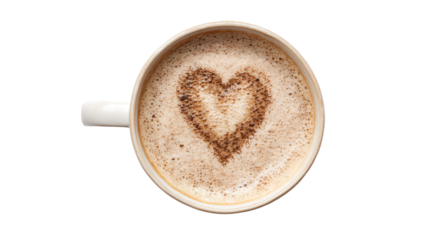 a cup of coffee with a heart drawn on it