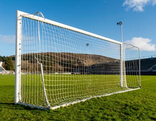 Fototapeta premium Soccer goal on a sunny day