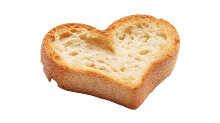 a piece of bread with a heart shaped hole in it