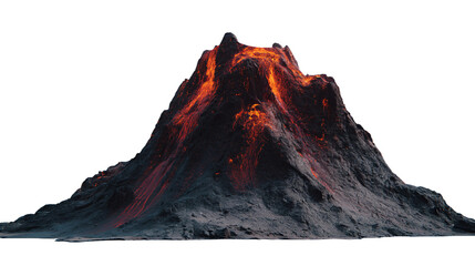 a volcano with lava and lava on top
