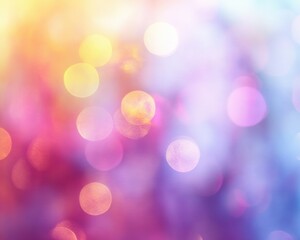 Obraz premium soft colorful bokeh lights blending warm and cool tones creating a dreamy and vibrant abstract background