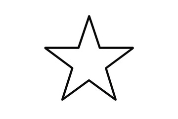 Obraz premium Simple black outline of a five-pointed star on a transparent background, perfect for representing rating, achievement, and excellence