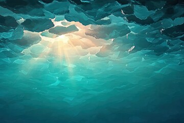 Sunlight beams piercing through dark stormy clouds creating a dramatic and hopeful sky scene