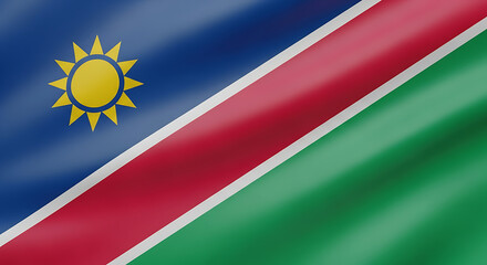 Obraz premium Namibian Flag Colors and Sun Symbolism Explained
