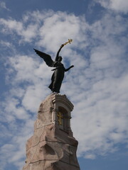 Beautiful shot of the Russalka Memorial, erected on 7 September 1902 in Kadriorg, Tallinn, Estonia to mark the 9th anniversary of the sinking of the Russian warship Russalka, or "Mermaid"