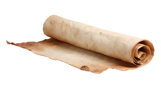 a rolled up roll of paper on a white surface
