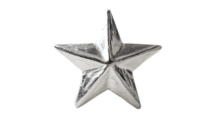 a silver star is shown on a white background