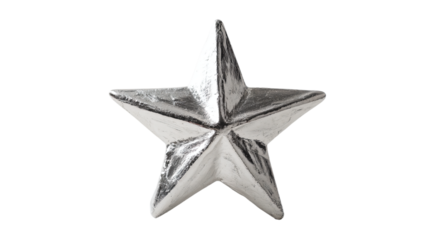 a silver star is shown on a white background