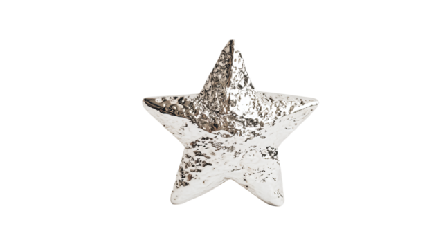 a white star shaped object on a white background