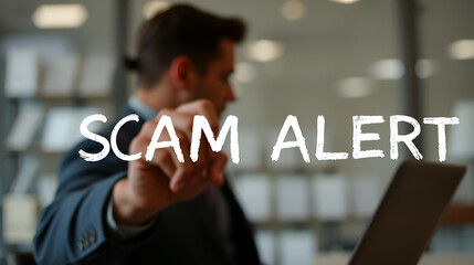 Word writing text Scam Alert. Business photo showcasing fraudulently obtain money from victim by persuading him
