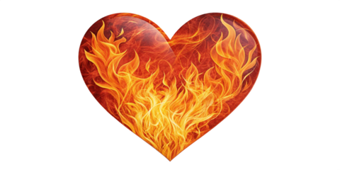 Fiery Heart of Flames on Transparent Background – Symbol of Passion and Burning Love
Realistic Blazing Fire Heart – Intense Flame Symbol of Romance and Emotions