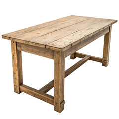 wooden table isolated