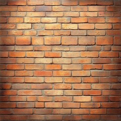 Obraz premium Close-up view of an old rustic brick wall with varying shades of red and orange bricks and visible mortar lines