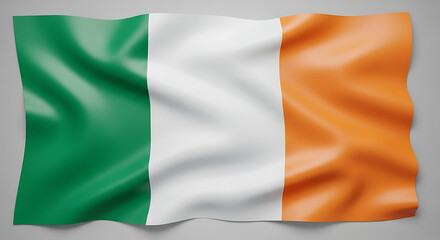 Obraz premium The National Flag of Ireland Waving Proudly