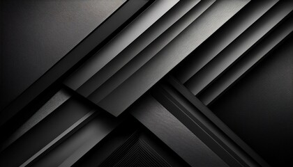 Obraz premium abstract grayscale image featuring intersecting dark planes creating a geometric layered effect with subtle light and shadow interplay