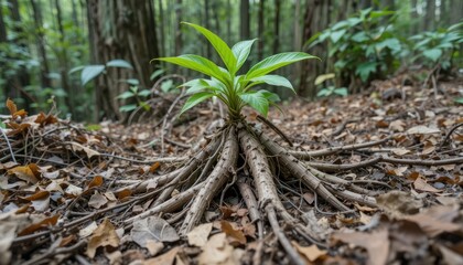 New Life Emerging: A Sapling's Journey in the Forest
