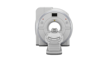 Realistic Front View of a White CT Scanner with a Round Opening on a Transparent Background Modern Medical Imaging Equipment for Diagnostics in a Clinical Setting