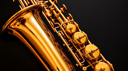 Exquisitely detailed saxophone with beautiful golden finish. Perfect for any musician.