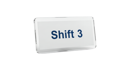 Shift 3 Keyboard Button Isolated on Pure White Seamless Background