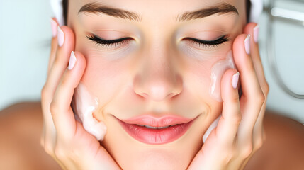 Fototapeta premium Healthy Skin Hydration: Water and natural moisturizers provide essential hydration to your skin, helping it stay soft, smooth, and healthy.