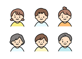 様々な子供たちのイラスト素材