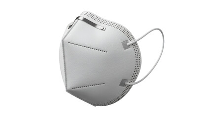 Obraz premium Studio Shot of a White N95 Protective Face Mask on Transparent Background for Health and Safety During Pandemic Offering Protection from Virus and Pollution in a Clean Sterile Look