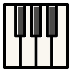 piano keys vector illustration