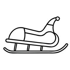 Vehicle typically used for transport over snow – vector illustration on white background