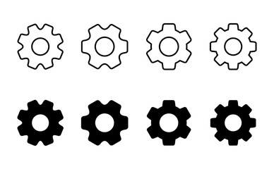 setting Icon set. Cog settings Icon Symbol