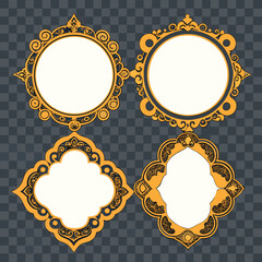 Blank frames template – outline vector illustration on white background