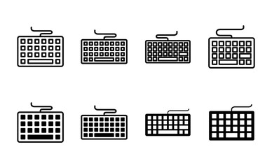 Keyboard icon set. keyboard vector symbol