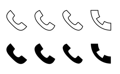 Call icon set. telephone icon vector. phone icon vector. contact us