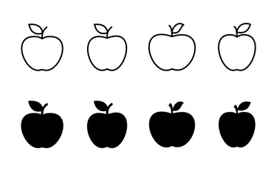 Apple icon set. Apple vector icon. apple symbols for your web design.