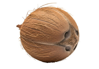 Close-up view of a coconut shell.