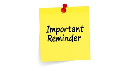 Yellow sticky note with text