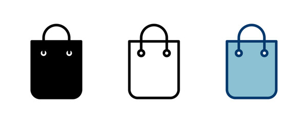 Shopping bag icon vector isolated on white background. Shopping bag vector icon. Basket icon