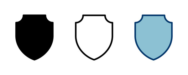 Shield vector vector icon isolated on white background. Protection icon vector. Security vector icon