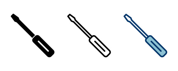 Screwdriver icon vector isolated on white background. Screwdriver vector icon