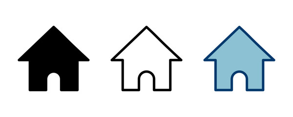 Home icon vector isolated on white background. House vector icon. Address