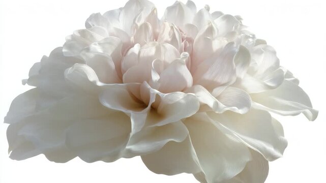 white dahlia flower, close up of a white flower