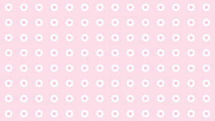 Seamless pink and white floral pattern vector. Cute and lovely background for web, print, and branding. Perfect for fabric, stationery, and textiles