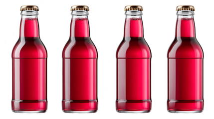 Three sparkling red soda bottles, a refreshing beverage for every occasion refreshing